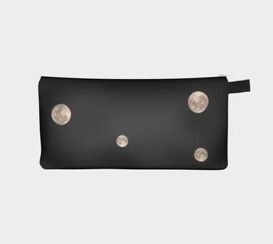 Pencil Case, Custom Designed Bag with our Moon at Night Picture, Front