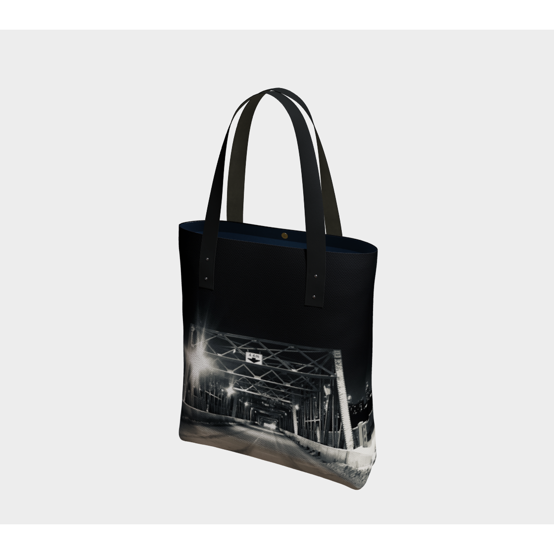 Tote Bag for Women with: Bridge at Night Design, Front