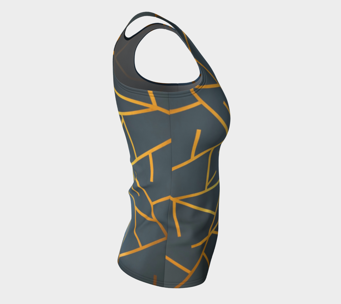 Fitted Tank for women: Geometric Design (Long), Right Side
