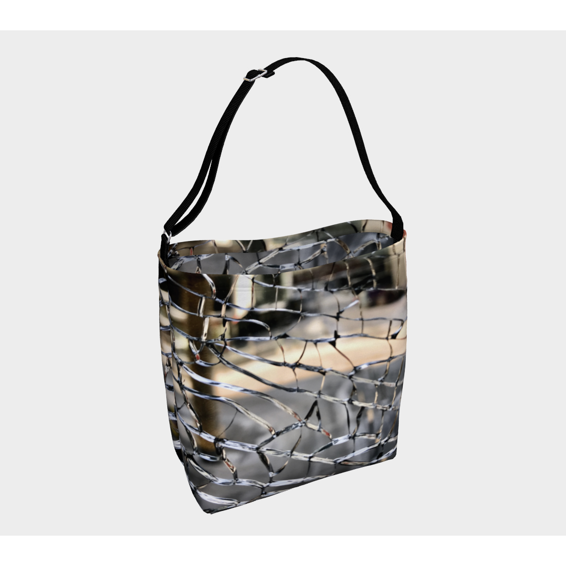 Day Tote with our Broken Glass Design, Front