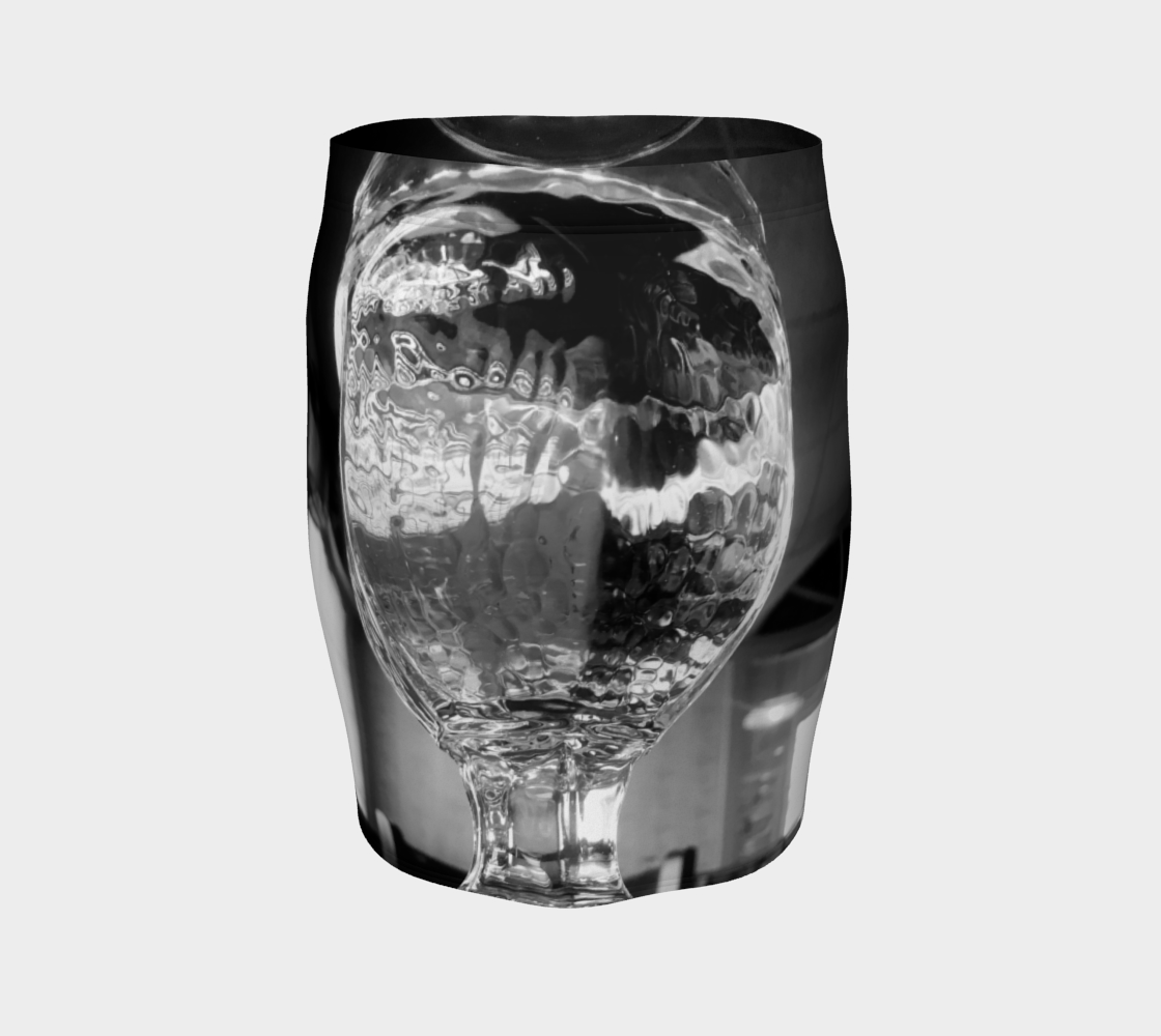 Fitted Skirt for Women: Water Glass Picture, Back