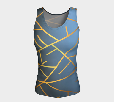Fitted Tank for women: Geometric Design (Long), Front