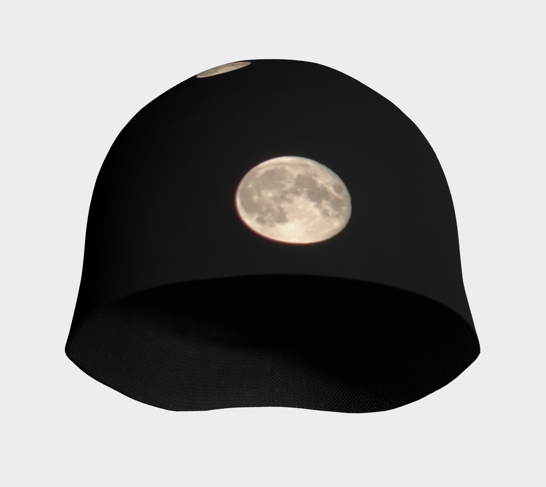 Beanie  with our Moon at Night Picture, Front