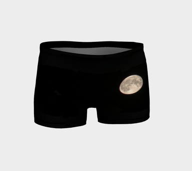 Shorts for Women: Moon at Night Design, Front