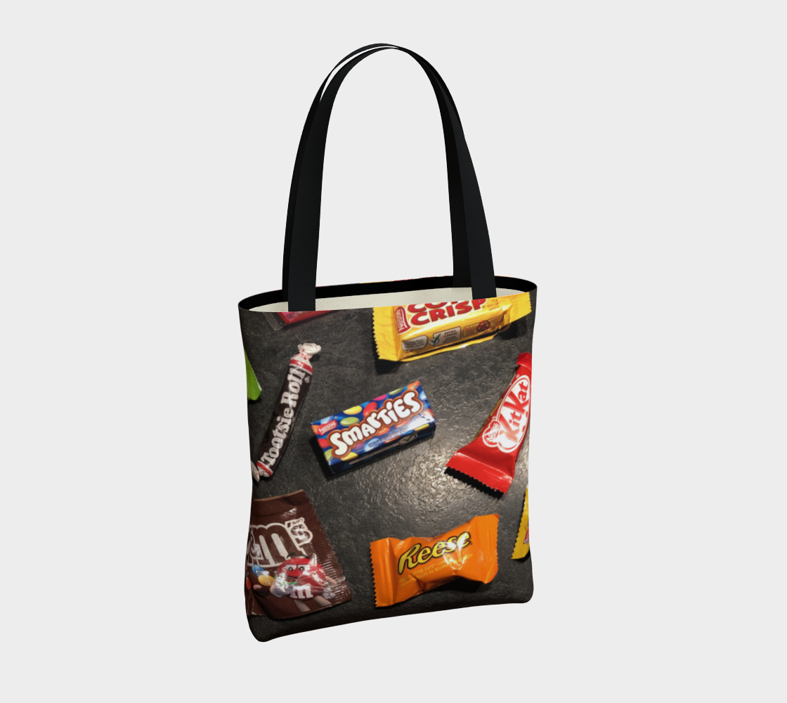 Tote Bag for Women with: Halloween Candy Design, Back light inside