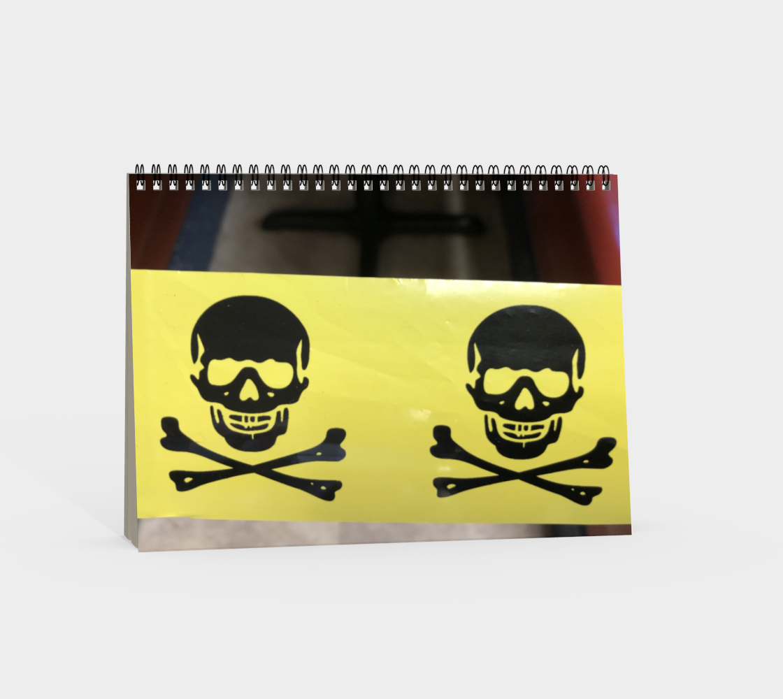 Notebook, Spiral-Bound, Custom Designed with our Skulls Picture (Without Cover), Back