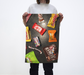 Tea Towel with out Halloween Candy Design, Front