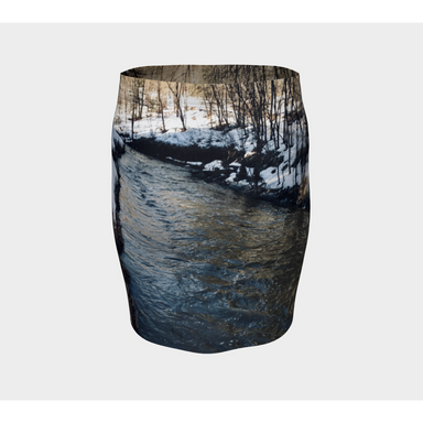 Fitted Skirt for Women with our  River Running Picture, Back