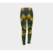 Youth Leggings for girls with: Yellow Lily Design, 6-7 years, Back