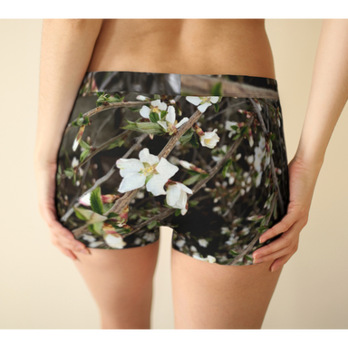 Boy Shorts, Women's Underwear, Flowery Tree Design, Back