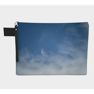 Zipper Bag, Carry-All, Custom Designed with our Half Moon w/ Clouds Picture, Front