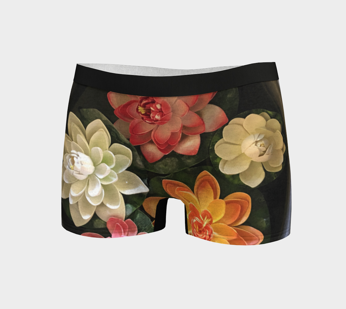 Boy Shorts, Women's Underwear, Flower Bowl, Front