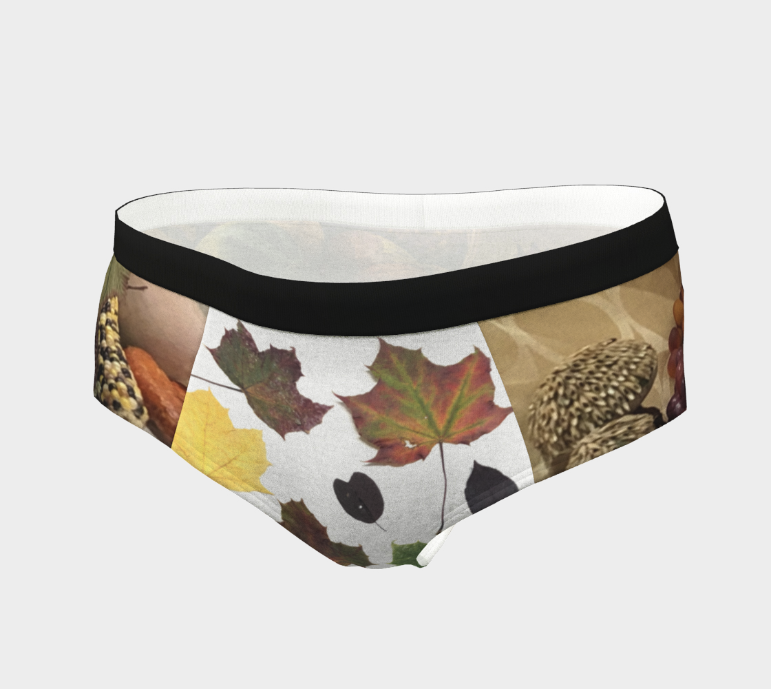 Cheeky Briefs, Women's Underwear, Cornucopia Design, Front View