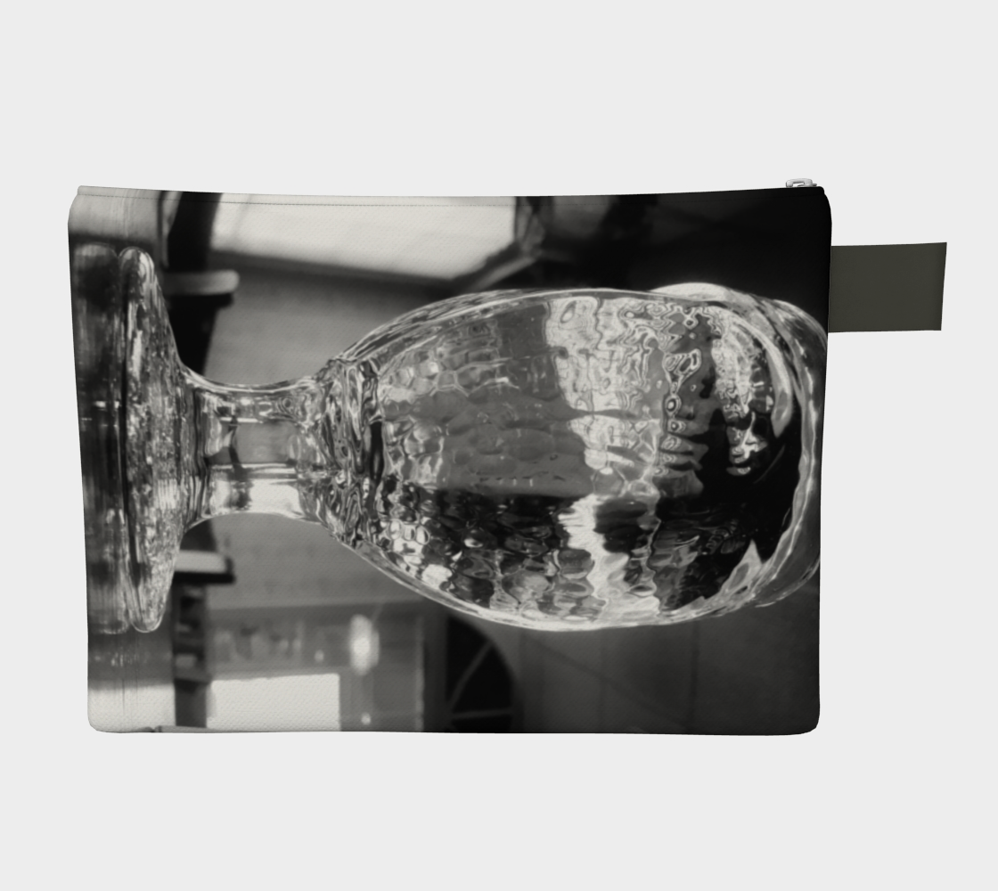Zipper Bag, Carry-All, Custom Designed with our Water Glass Picture, Back