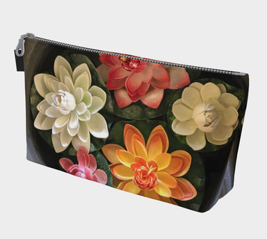 Makeup Zipper Bag, Custom Designed with our Flower Bowl Picture, Front