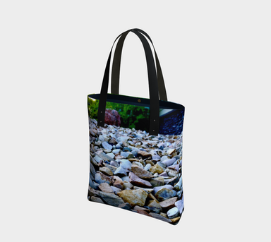 Tote Bag for Women with: Rocks Design, Dark Inside, Front