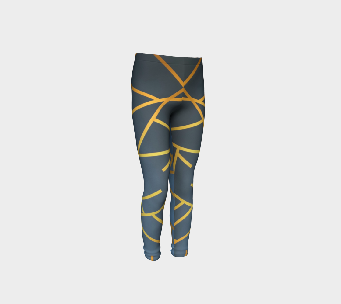 Youth Leggings for girls with: Geometric Design, 4-5 years, Front