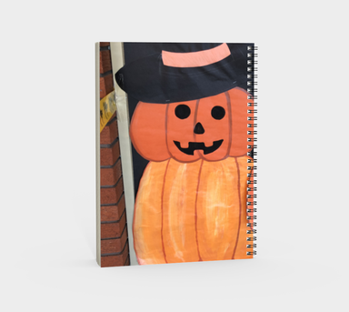 Notebook, Spiral-Bound, Custom Designed with our Pumpkin Picture (Without Cover), Back