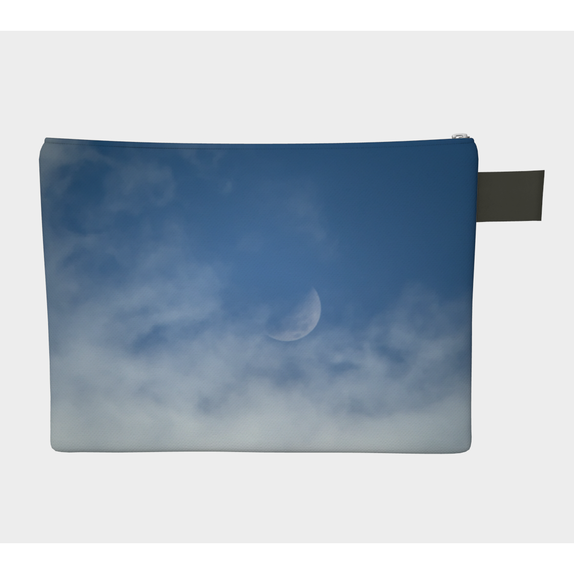 Zipper Bag, Carry-All, Custom Designed with our Half Moon w/ Clouds Picture, Back