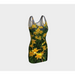 Bodycon Fitted Dress for Women: Yellow Lily Design, Front