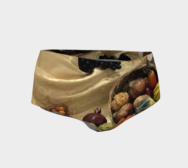 Mini Shorts for Women: Cornucopia Design, Front View
