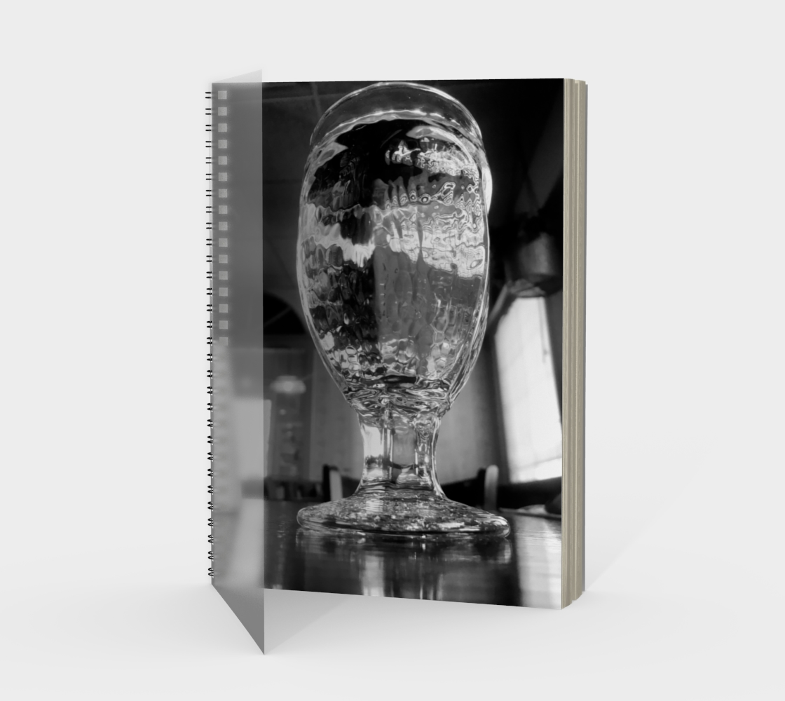 Notebook, Spiral-Bound, Custom Designed with our Water Glass Picture, Front