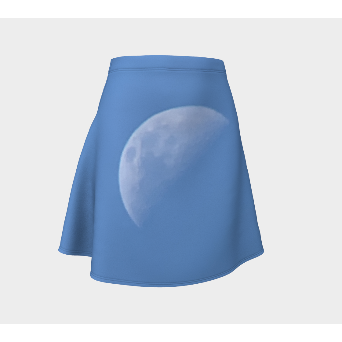 Flare Skirt for Women with: Half Moon Design, Front