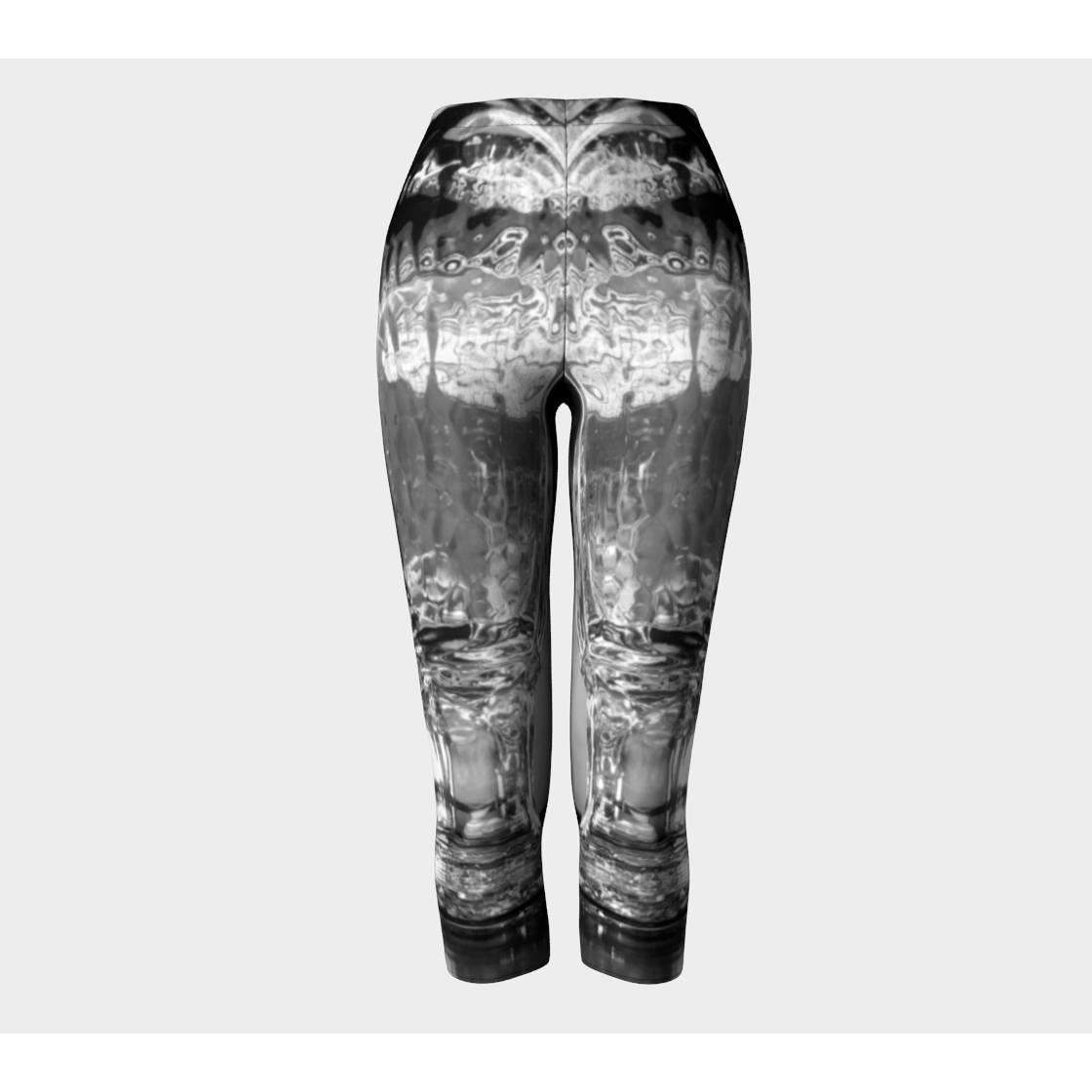 Capris for Women: Water Glass Design, Front