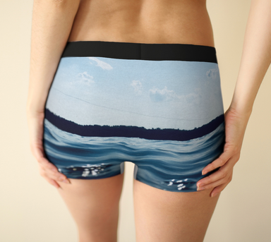 Boy Shorts, Women's Underwear, Blue Lake, Back