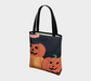 Tote Bag for Women with: Pumpkin Design, Front Light Inside