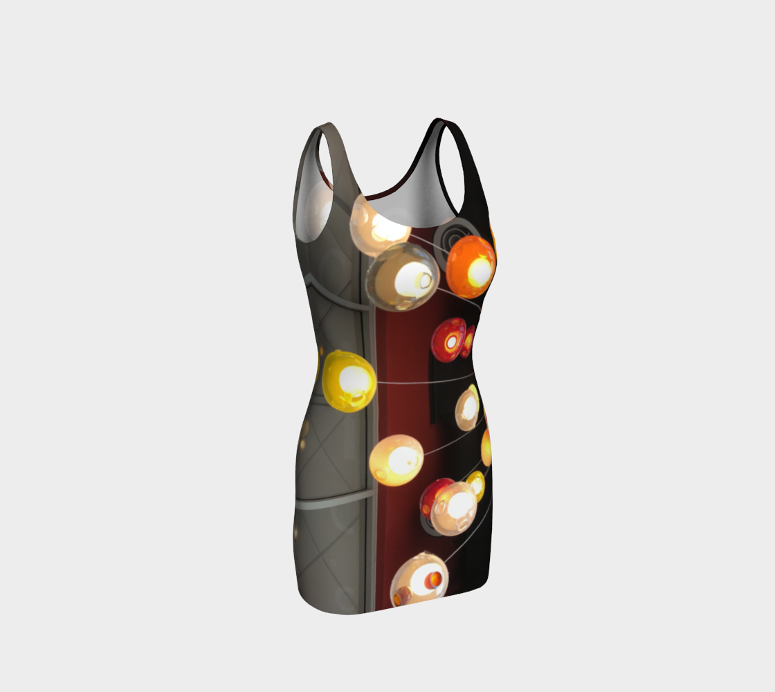 Bodycon Fitted Dress for Women: Lighting Design, Front