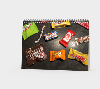 Notebook, Spiral-Bound, Custom Designed with our Halloween Candy Picture (Without Cover), Front