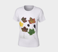 T-Shirt for Women with Fall Leaves Picture, Front View