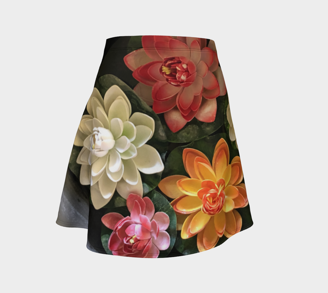 Flare Skirt for Women with: Flower Bowl Design, Front