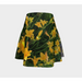 Flare Skirt for Women with: Yellow Lily Design, Back