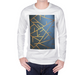Long Sleeve Unisex Shirt with our Geometric Design, Male Model, Front