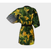Kimono Robe for women with: Yellow Lily Design, Back