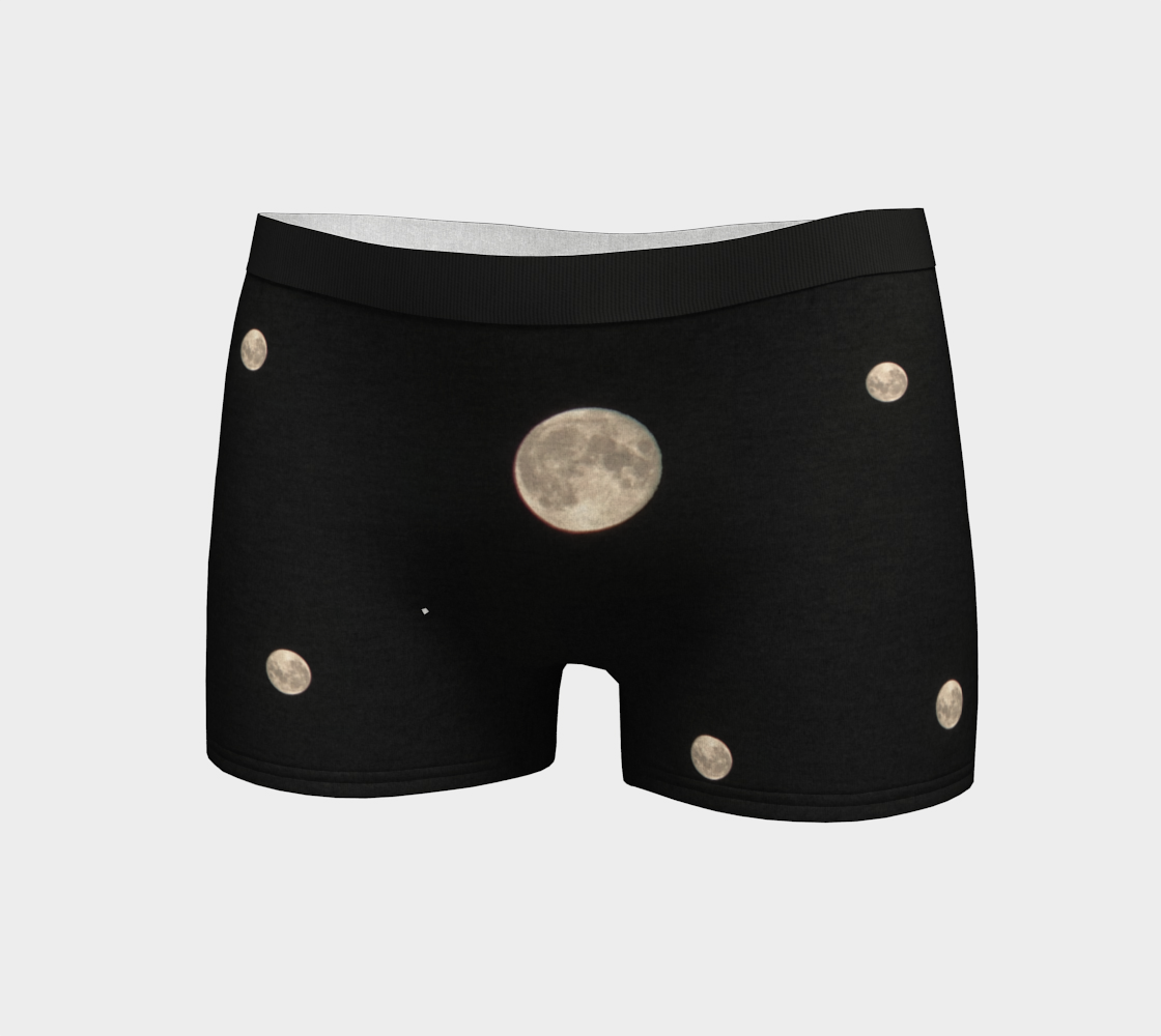 Boy Shorts, Women's Underwear, Moon at Night, Front