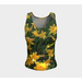 Fitted Tank for women: Yellow Lily Design (Regular), Front