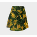 Flare Skirt for Women with: Yellow Lily Design, Front