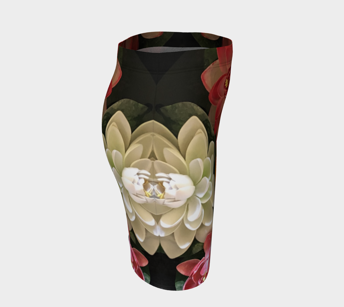 Fitted Skirt for Women with our Flower Bowl Picture, Right Side
