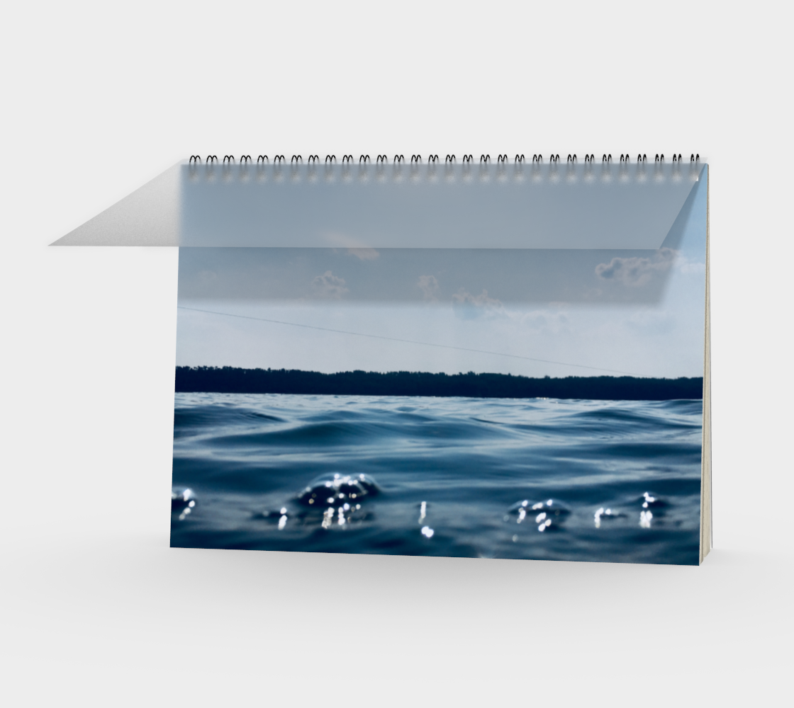 Notebook, Spiral-Bound, Custom Designed with our Blue Lake Picture, Front