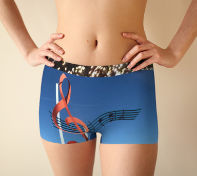 Boy Shorts, Women's Underwear, Music, Front