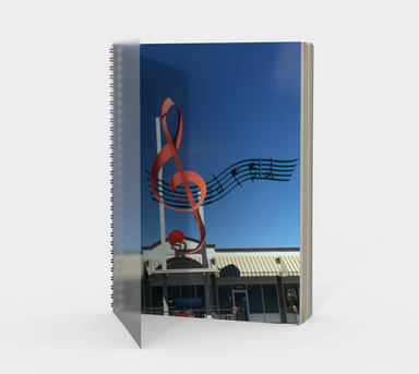 Notebook, Spiral-Bound, Custom Designed with our Music, Front