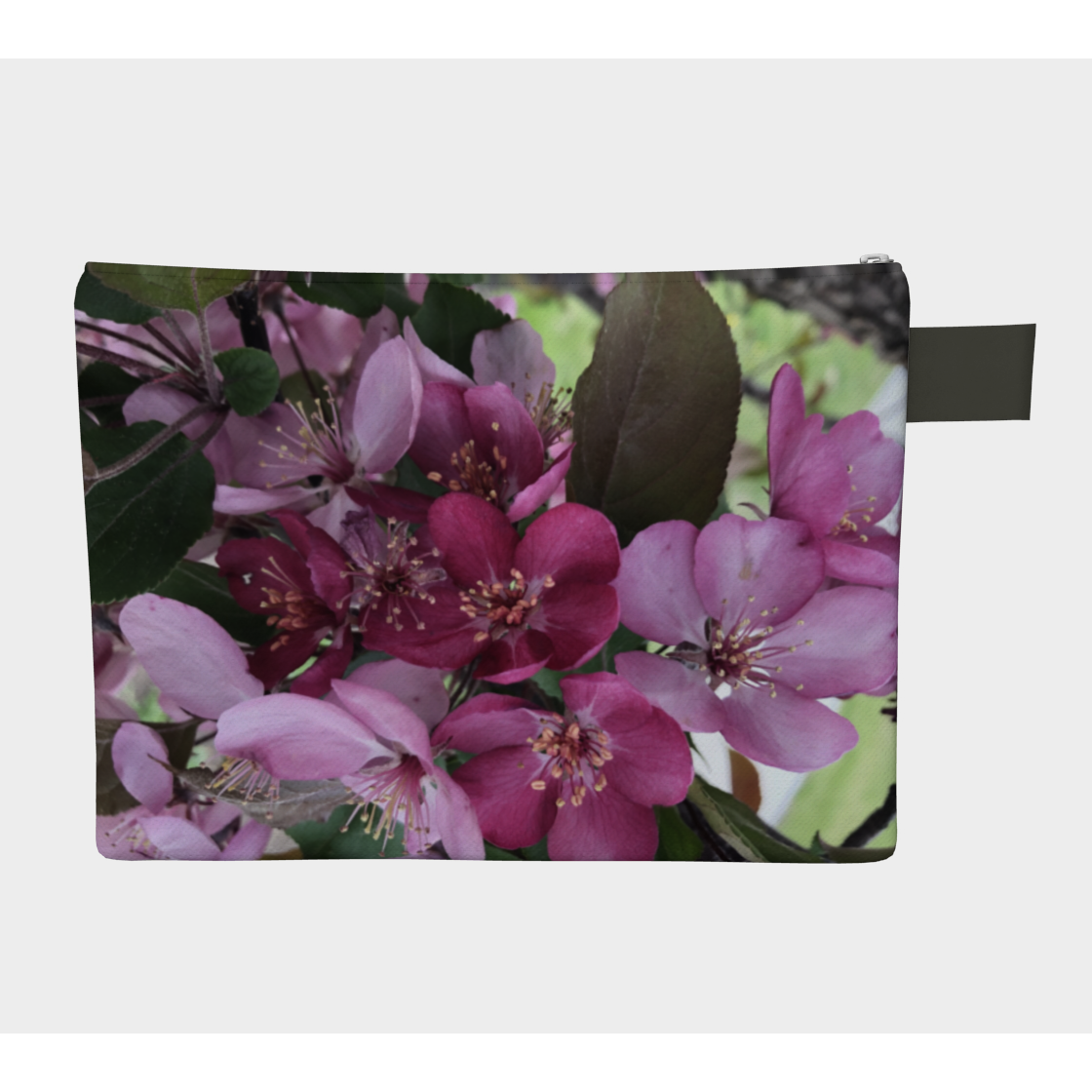 Zipper Bag, Carry-All, Custom Designed with our Flower Petal Picture, Back