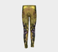 Youth Leggings for girls with: Fall Grapes Design, 8-9 years, Back View