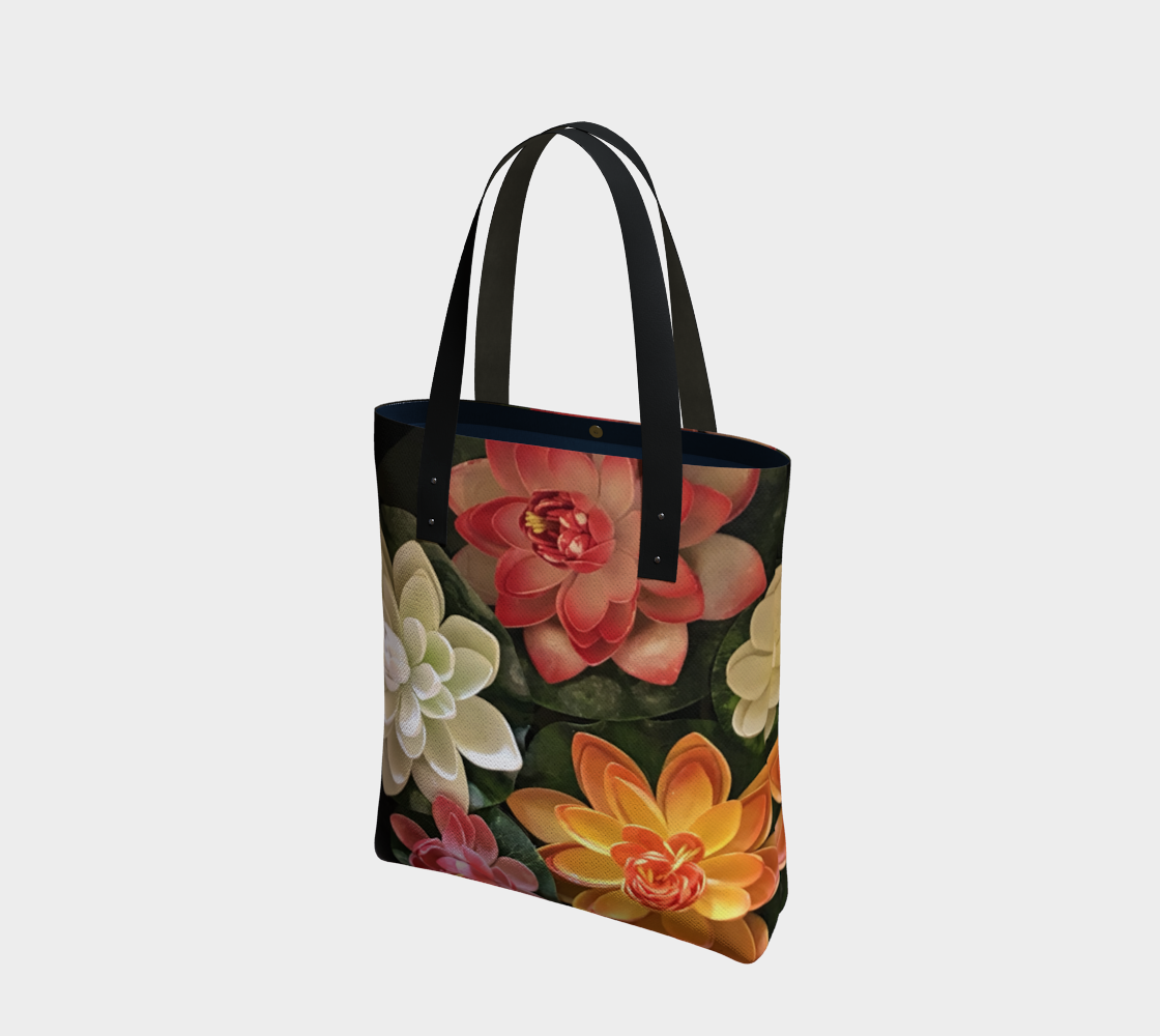 Tote Bag for Women with: Flower Bowl Design, Front