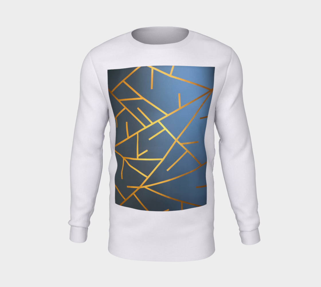 Long Sleeve Unisex Shirt with our Geometric Design, Front