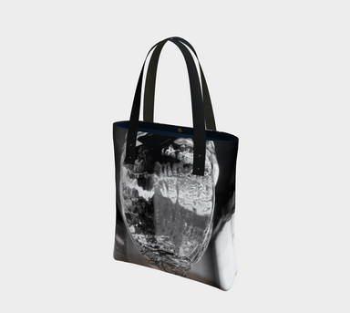 Tote Bag for Women with:  Water Glass Design, Dark Inside