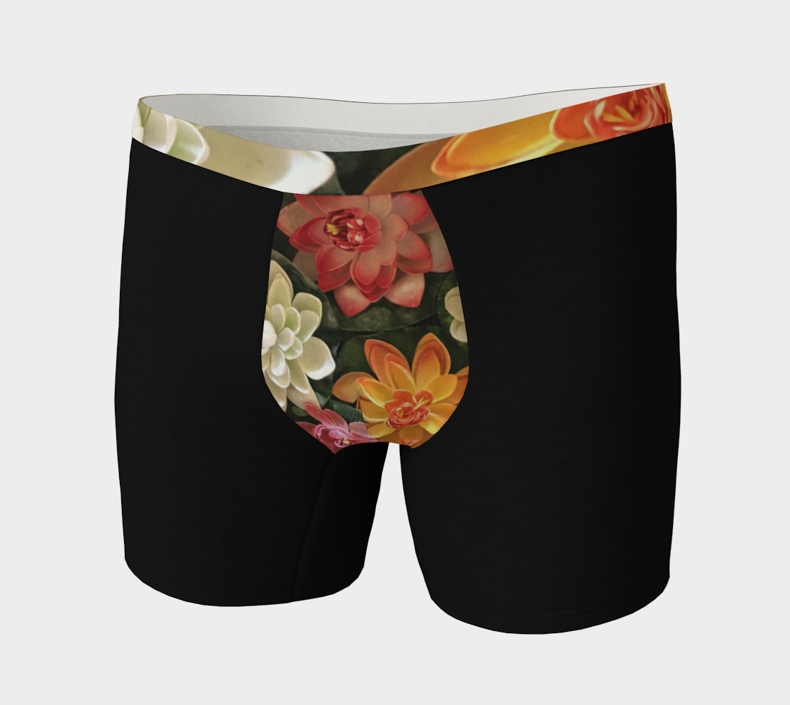 Boxer Briefs for Men: Flower Bowl Design, Front